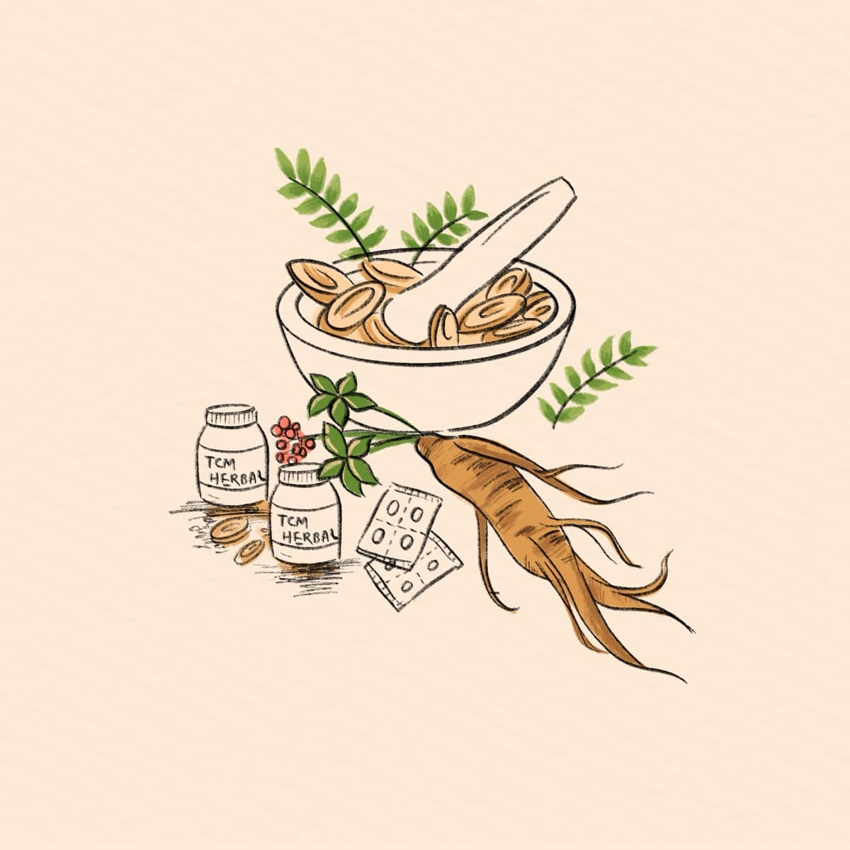 สมุนไพรจีน at Chenming TCM Clinic, Bangkok Chinatown near Hua Lamphong MRT